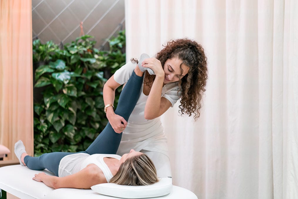 Woman doing flexology