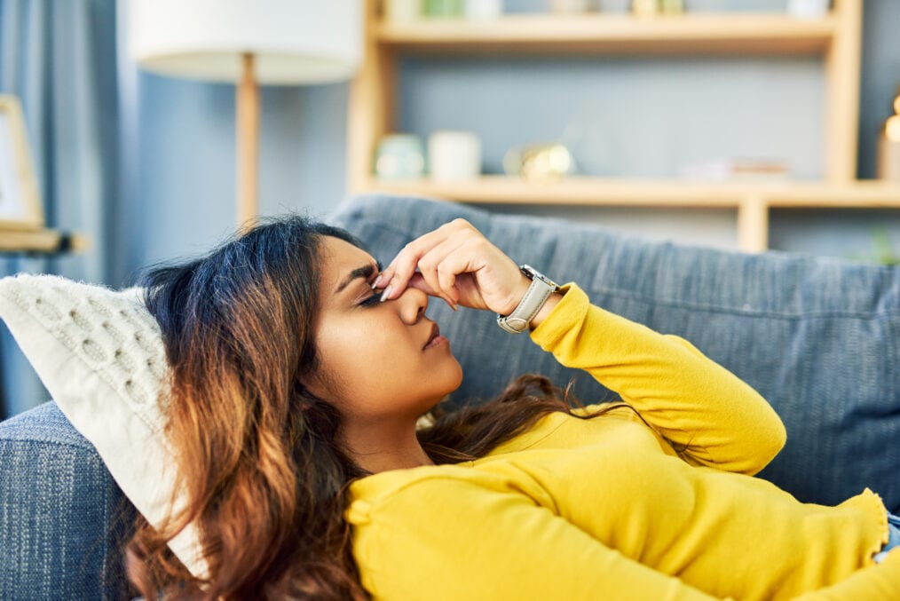 Woman with headache